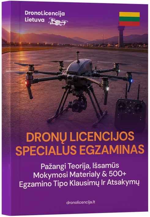 Specifinė (Specific) Kategorija Drono Egzaminas Lietuva – Eksperto Teorija, Plati Mokymosi Medžiaga & 400+ Egzamino Stiliaus Klausimų ir Atsakymų